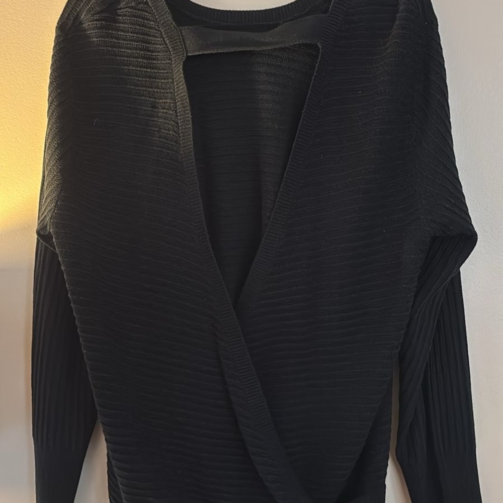 Black Ribbed Sweater - Picture 2 of 2